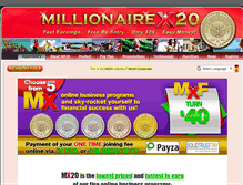 Tablet Screenshot of millionairex20.com